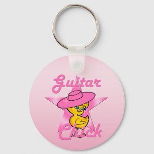 Guitar Chick #8 Key Ring