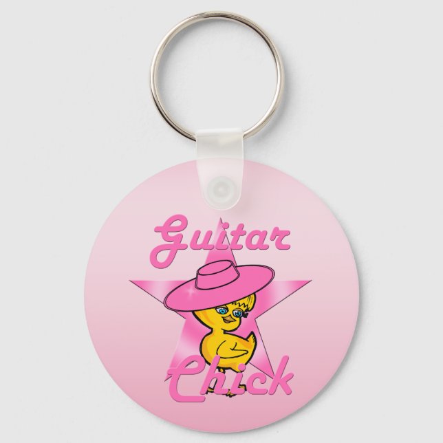 Guitar Chick #8 Key Ring (Front)