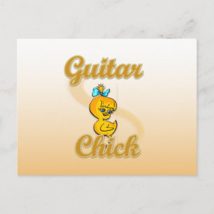 Guitar Chick Postcard