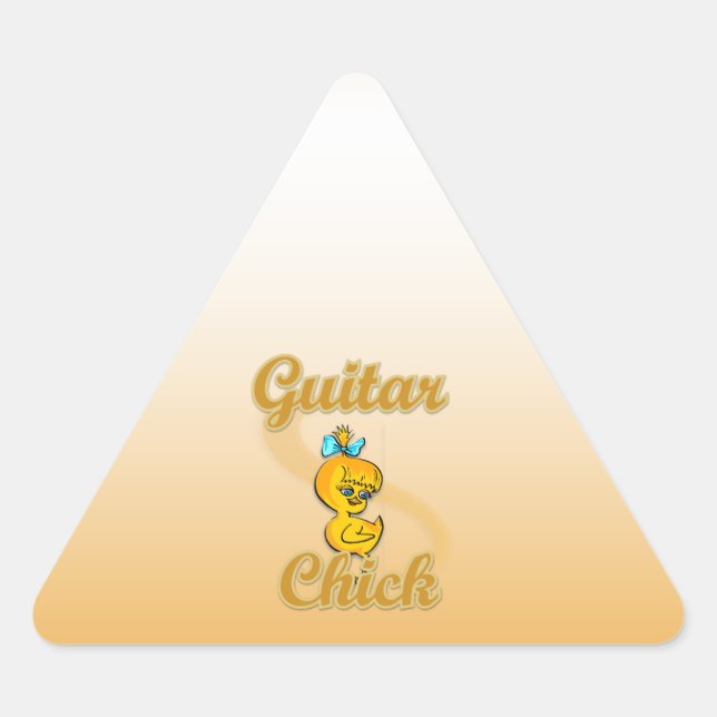 Guitar Chick Triangle Sticker (Front)