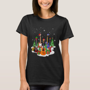 Guitar Christmas Decor Musical Guitar Lovers Guita T-Shirt