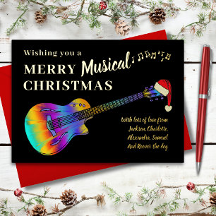 Guitar Christmas Personalised Gold