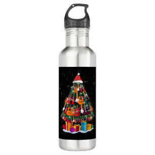 Guitar Christmas Tree Funny  710 Ml Water Bottle