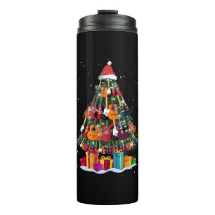 Guitar Christmas Tree Funny Thermal Tumbler