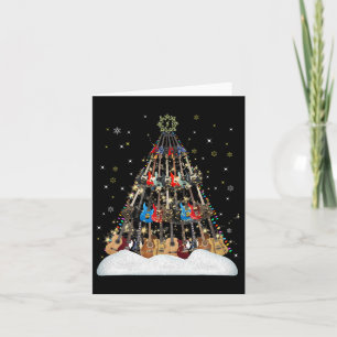 Guitar Christmas Tree Shirt Musician Xmas Gift Men Card