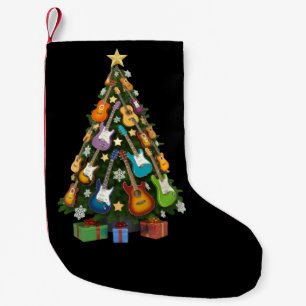Guitar Christmas Tree Theatre Musical Lover Merry Small Christmas Stocking