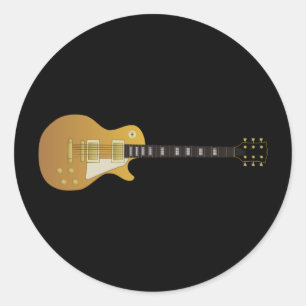 Guitar Classic Round Sticker