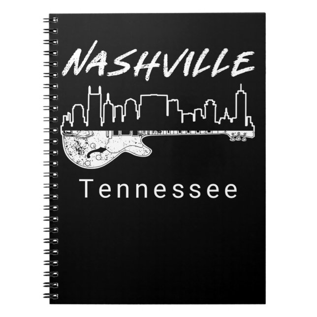 Guitar Country Music Souvenir Gift Nashville Notebook (Front)
