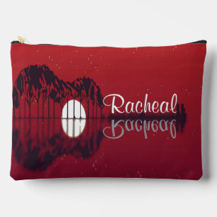 Guitar Cove Red w Custom Name Accessory Pouch