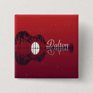 Guitar Cove Reflection Name  15 Cm Square Badge