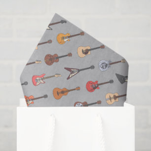 Guitar Decoupage Paper, Music Tissue Paper