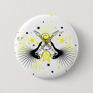 Guitar Design 6 Cm Round Badge