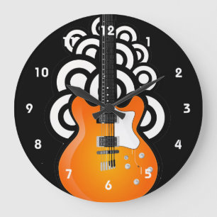Guitar Design Wall Clock