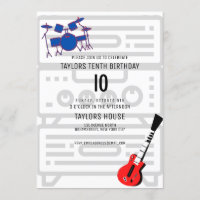 Guitar Drums Amp Music Birthday Party
