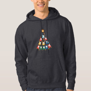 Guitar Electric Music Instruments Christmas Tree  Hoodie