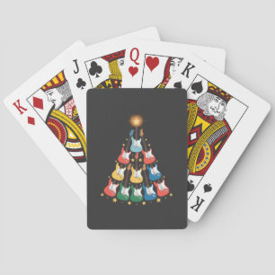 Guitar Electric Music Instruments Christmas Tree Playing Cards