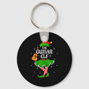 Guitar Elf Christmas Family Girls Women Elf Squad  Key Ring