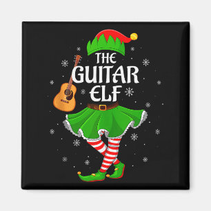 Guitar Elf Christmas Family Girls Women Elf Squad  Magnet