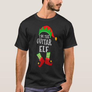 Guitar Elf Matching Family Group Christmas Elf Par T-Shirt