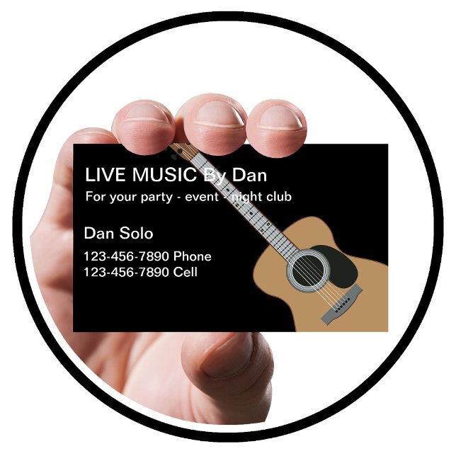 Guitar Entertainer Business Cards (Creator Uploaded)