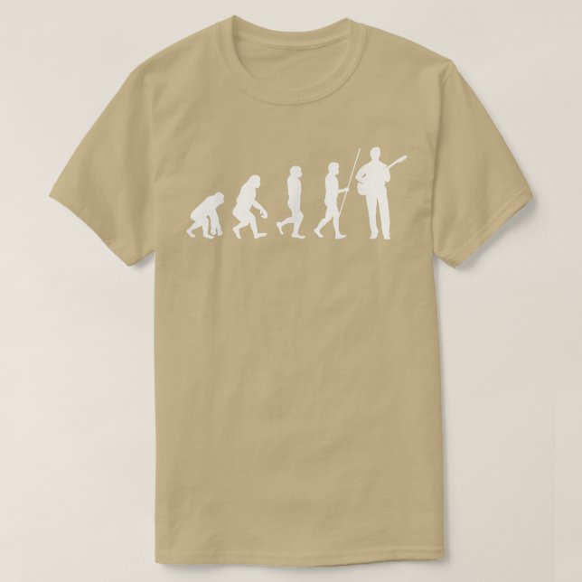 Guitar Evolution Guitarist Musician Guitar Player  T-Shirt (Design Front)