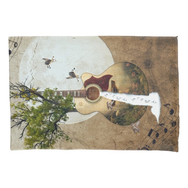 Guitar Fantasy Decorated Pillowcase (Front)