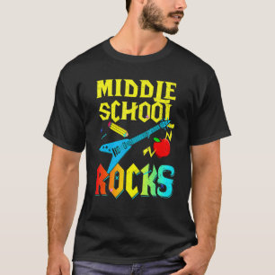 Guitar First Day Of Middle School Rocks Back To Sc T-Shirt
