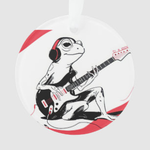Guitar Frog – Cool Music Animal Art Ornament