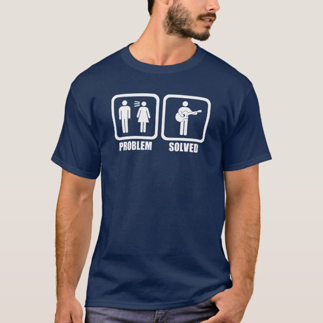 Guitar Funny Problem Solved T-Shirt (Front)