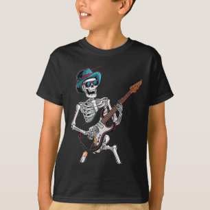 Guitar Ghost Vintage Rocker Skeleton Tee