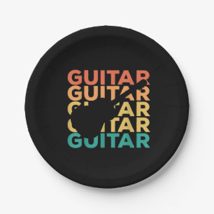 Guitar Gift Acoustic Guitar Guitarists Paper Plate