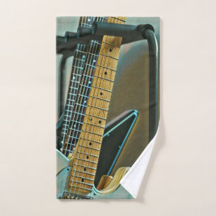 guitar gift for fathers day hand towel