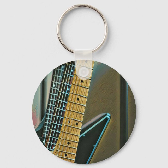 guitar gift for fathers day key ring (Front)