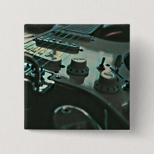 Guitar gifts for boyfriend 15 cm square badge