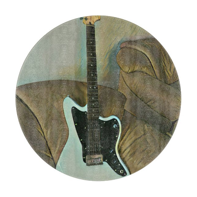 Guitar gifts for dad cutting board (Front)