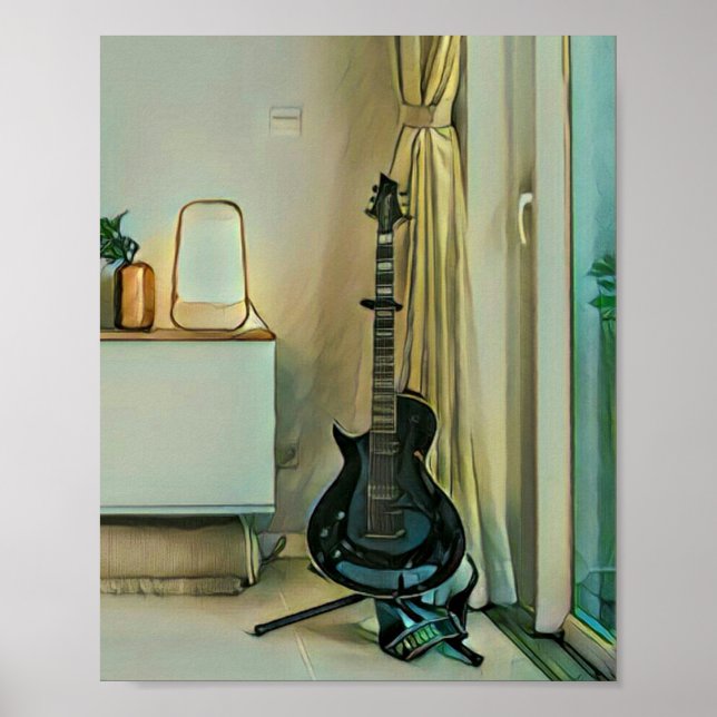 Guitar gifts for dad poster (Front)