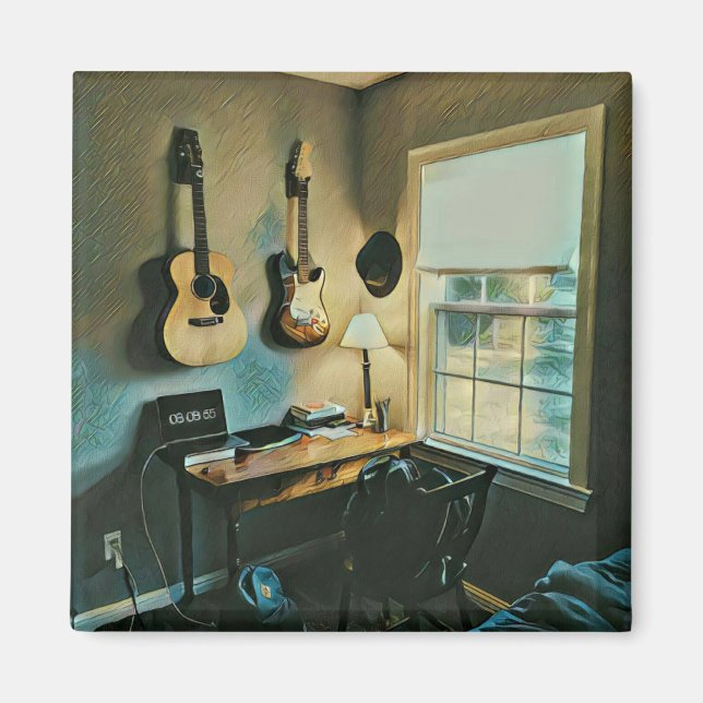 Guitar gifts for girlfriend magnet (Front)