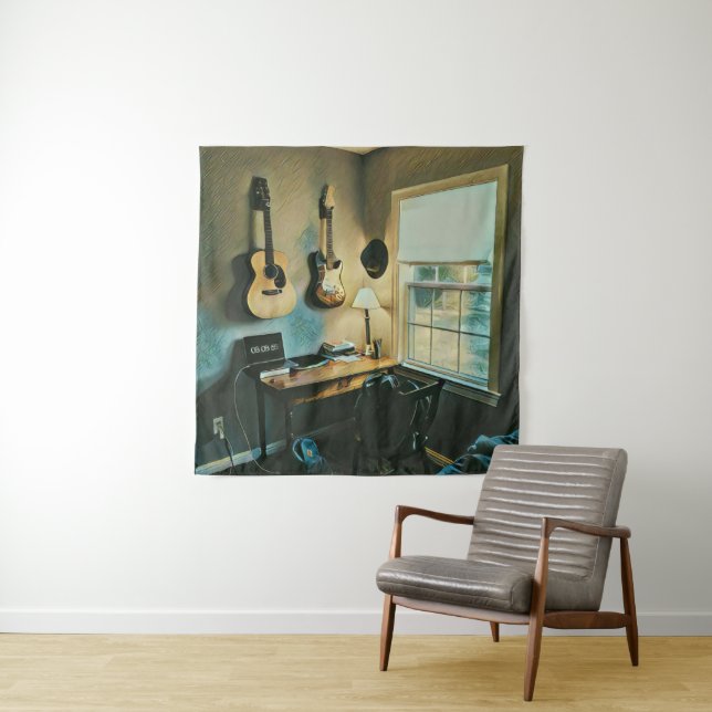 Guitar gifts for girlfriend tapestry (In Situ)