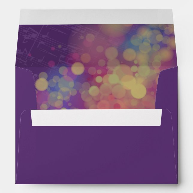 Guitar Girl Bat Mitzvah Customisable Envelope (Back (Bottom))