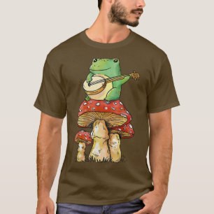 Guitar Goblincore Natur Magical Fungi Cottagecore  T-Shirt