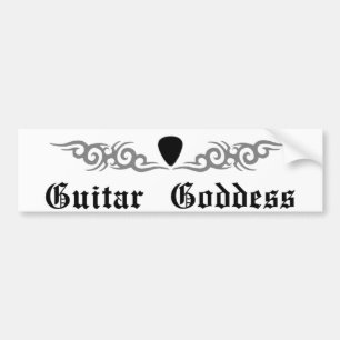 Guitar Goddess Tribal Bumper Sticker