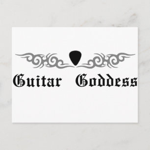 Guitar Goddess Tribal Postcard