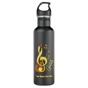 Guitar Graphic Musician Music Theme 710 Ml Water Bottle
