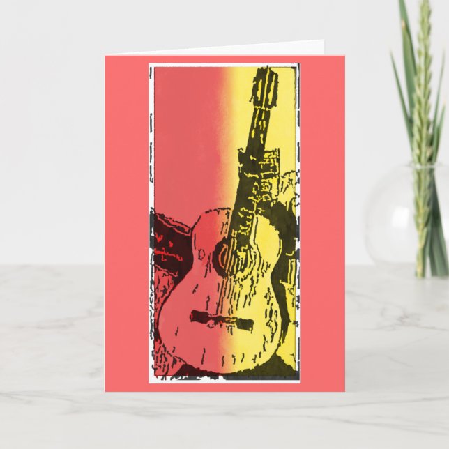 Guitar Greeting Card (Front)