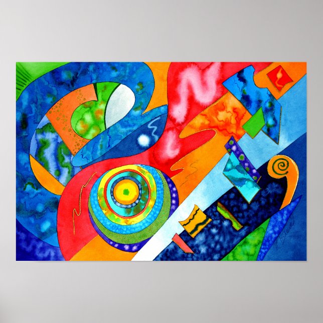 "Guitar Groove"  by R.A.Brown© Poster (Front)