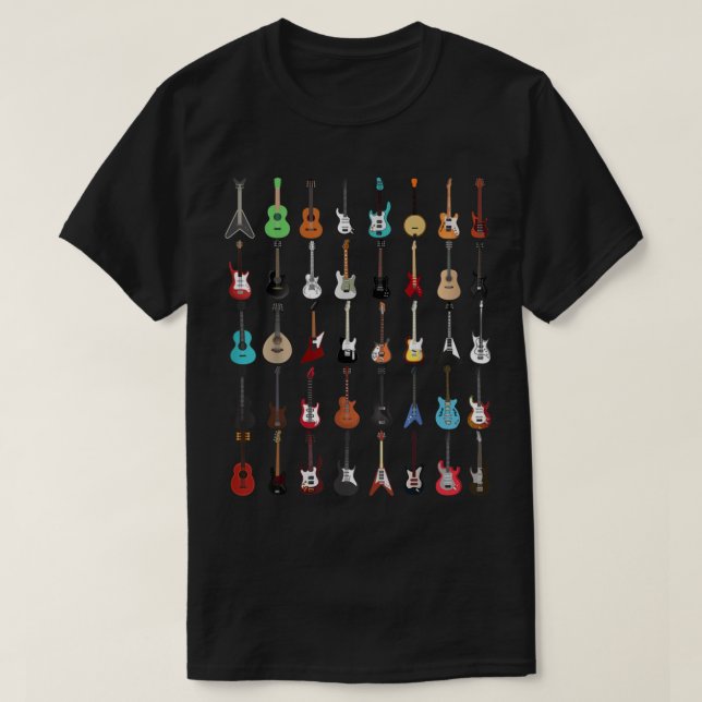 Guitar Guitar Musical Instrumentee T-Shirt (Design Front)