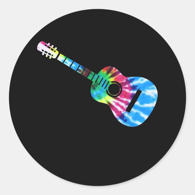 Guitar Guitarists Gift Classic Round Sticker (Front)