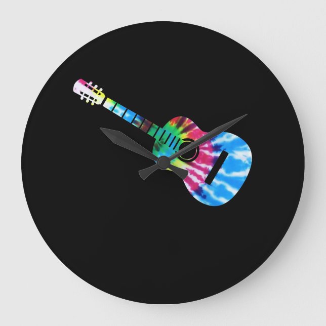 Guitar Guitarists Gift Large Clock (Front)