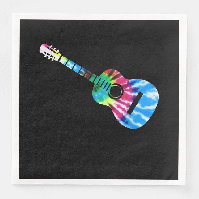 Guitar Guitarists Gift Napkin (Front)