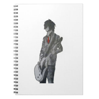 Guitar Guy Pencil Art Spiral Notebook